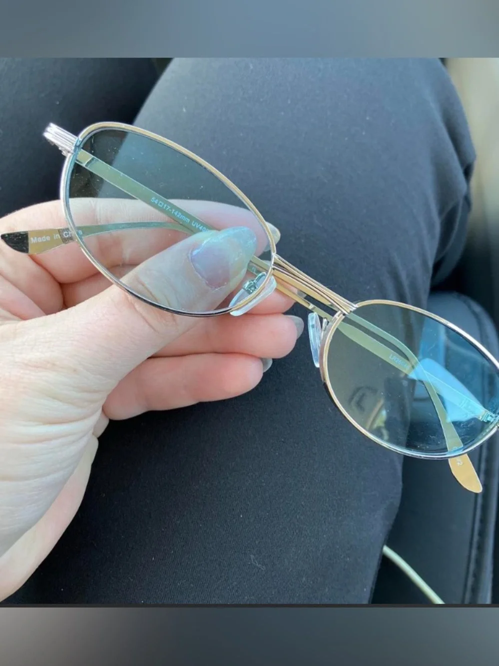 Gold Oval Metal Frame Sunglasses - Women Accessories